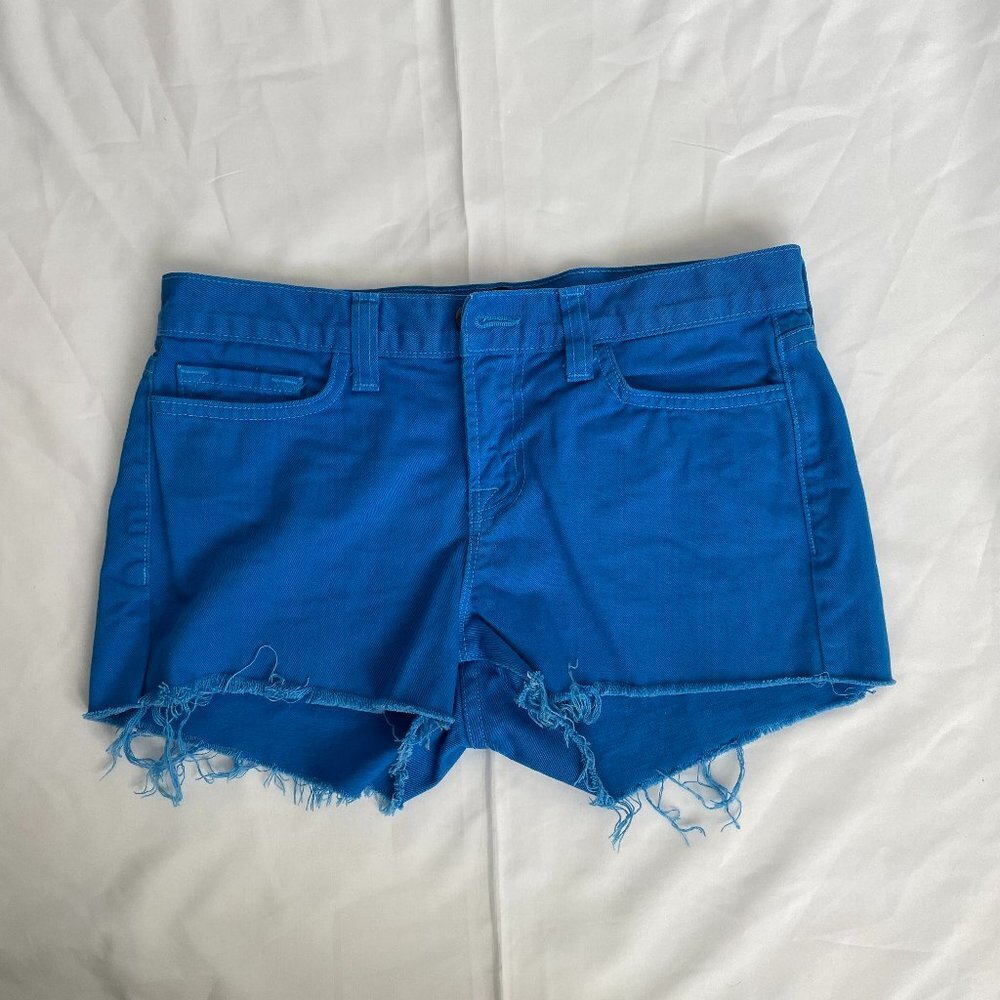 J Brand 25 Blue Cut Off Breakwater Denim Shorts Frayed Hem‎